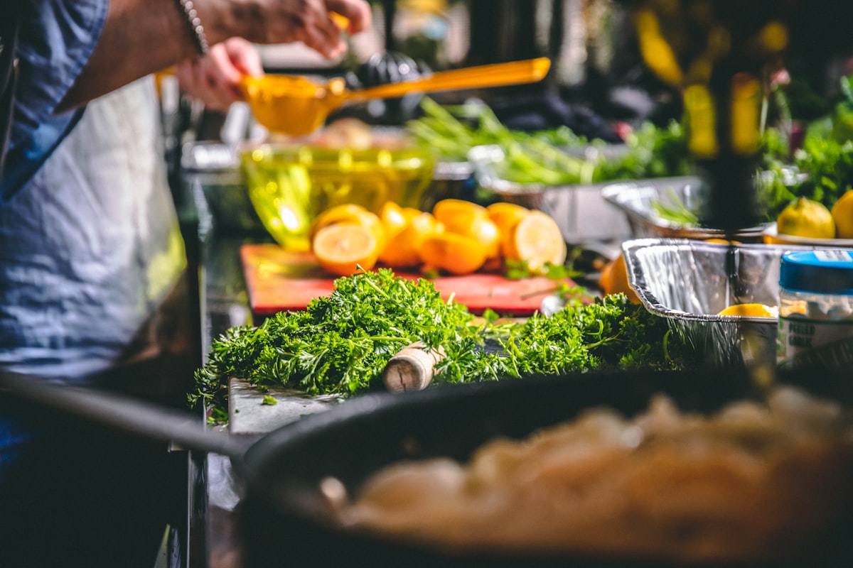 Plant-based protein sources arranged on table